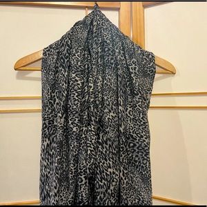 Grey Leopard Scarf/Wrap